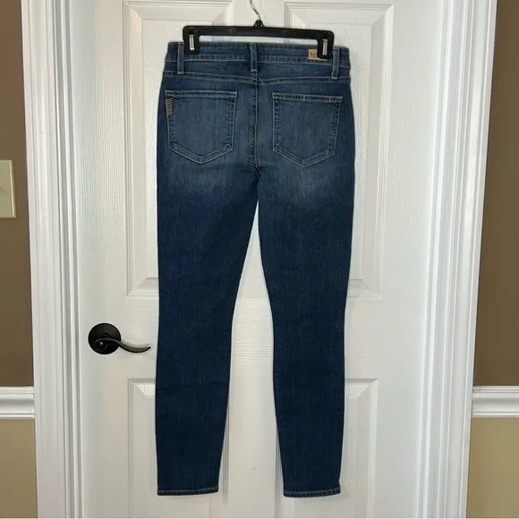 ⭐️ NWOT Paige Verdugo Ankle Ripped Knees Stretch Jeans Low Rise Size 28