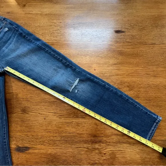 ⭐️ NWOT Paige Verdugo Ankle Ripped Knees Stretch Jeans Low Rise Size 28