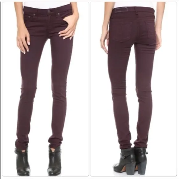 • Rag &amp; Bone • The Skinny Jeans Plum Purple 26