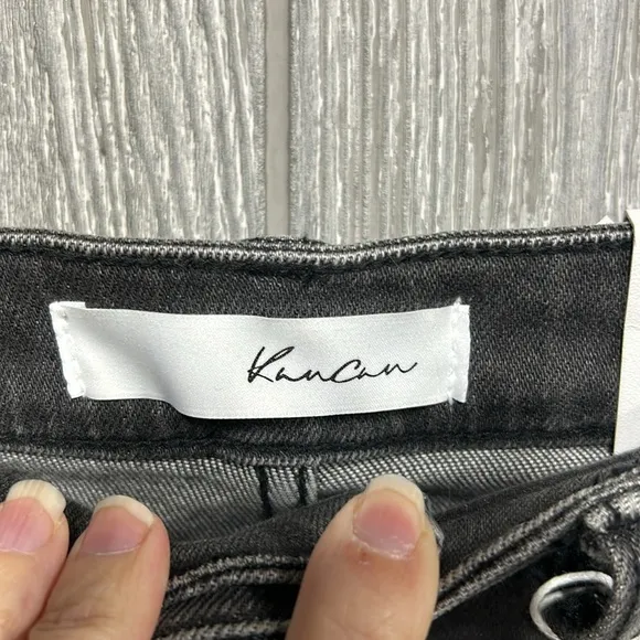5/26 KanCan Dark Gray Distressed Skinny Jeans NWT