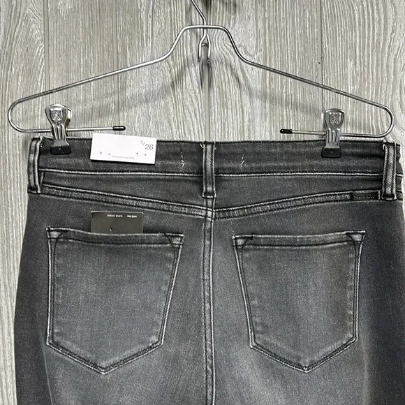 5/26 KanCan Dark Gray Distressed Skinny Jeans NWT