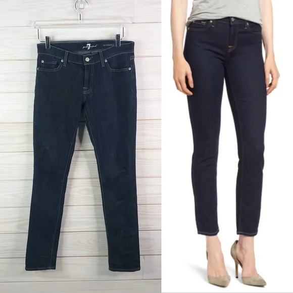 7 For All Mankind Jeans Roxanne Skinny Denim 28
