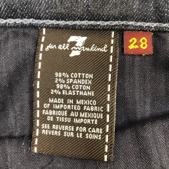 7 For All Mankind Jeans Roxanne Skinny Denim 28