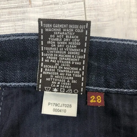 7 For All Mankind Jeans Roxanne Skinny Denim 28