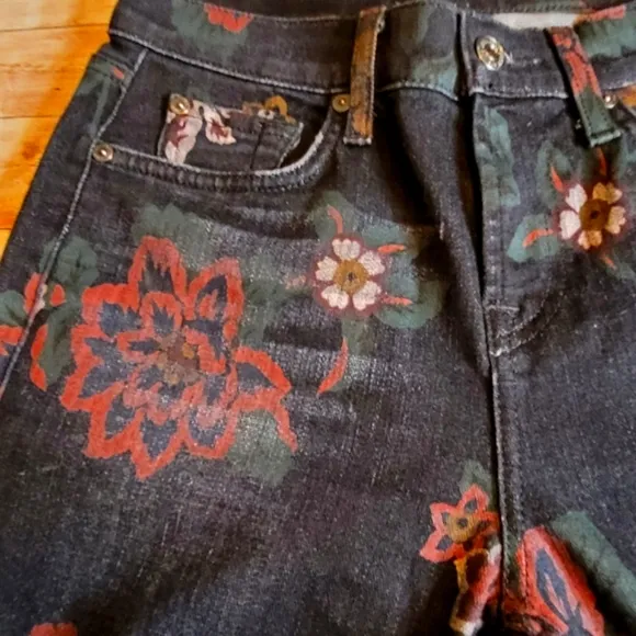 7 For All Mankind Roxanne Skinny Ankle Jeans | 7FAMK Denim | Raw Hem |EUC
