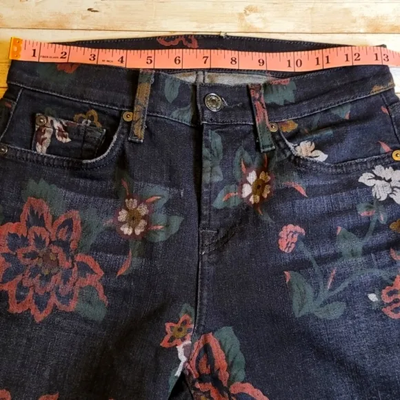 7 For All Mankind Roxanne Skinny Ankle Jeans | 7FAMK Denim | Raw Hem |EUC