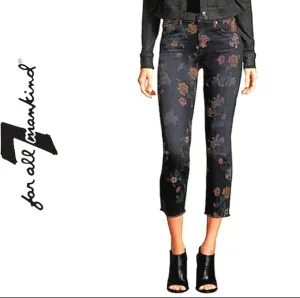 7 For All Mankind Roxanne Skinny Ankle Jeans | 7FAMK Denim | Raw Hem |EUC