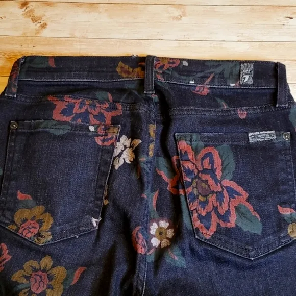 7 For All Mankind Roxanne Skinny Ankle Jeans | 7FAMK Denim | Raw Hem |EUC