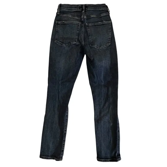 AGOLDE Distressed High Rise Ankle Crop Jeans 25 Distressed Destroyed 25