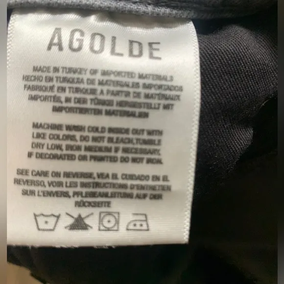Agolde Feel Good Skinny Leg Jeans in Graystone Size 26