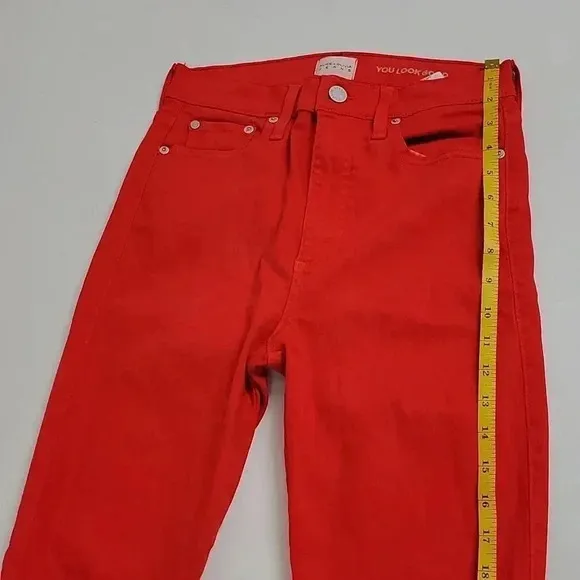 Alice and  Olivia High-Rise Ankle Skinny Jeans in Paprika