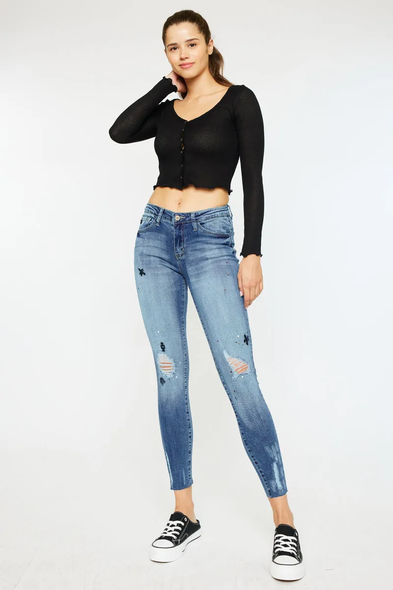 Allyson Mid Rise Super Skinny