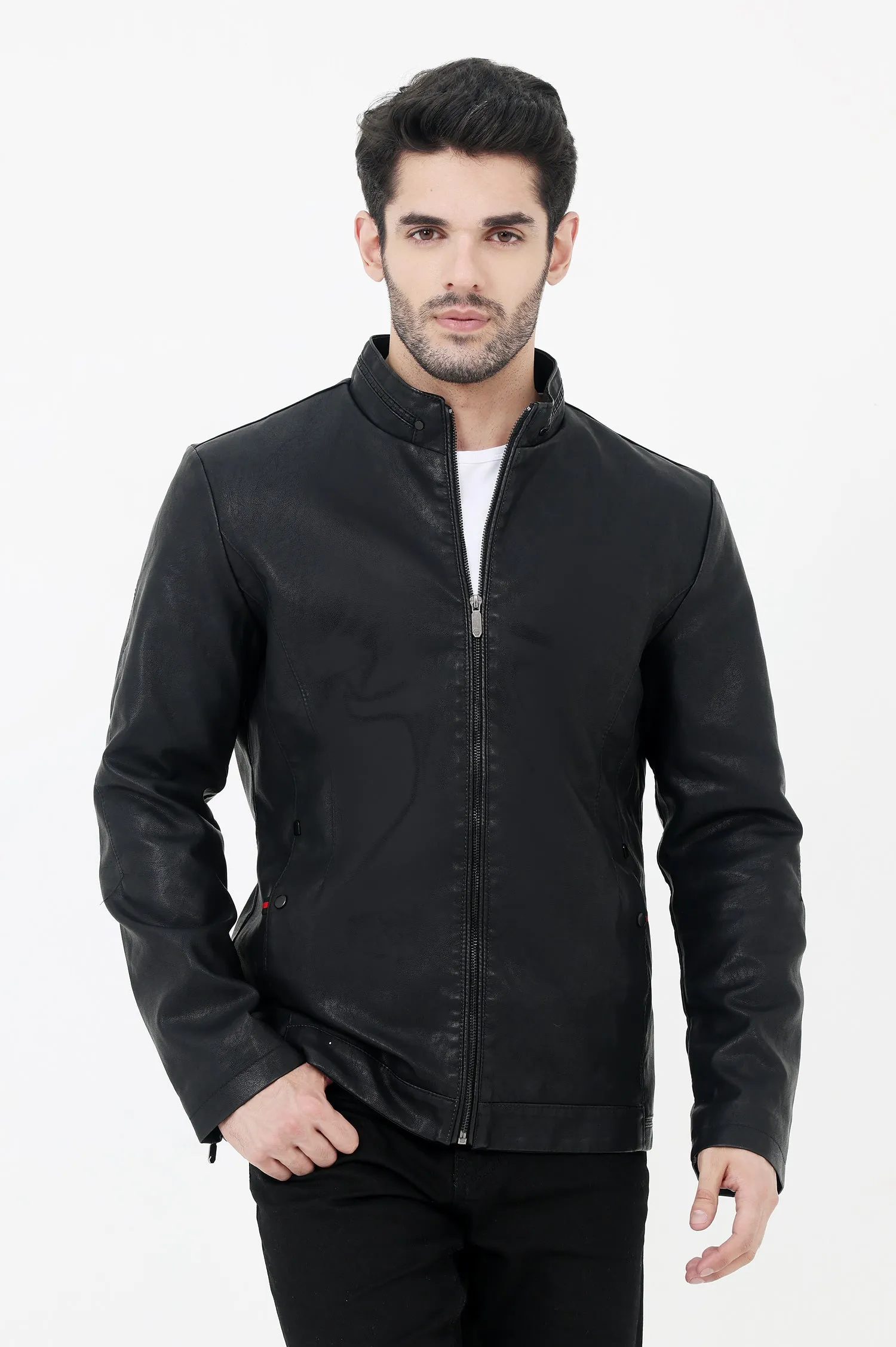 ALMAS LEATHER JACKET-BLACK