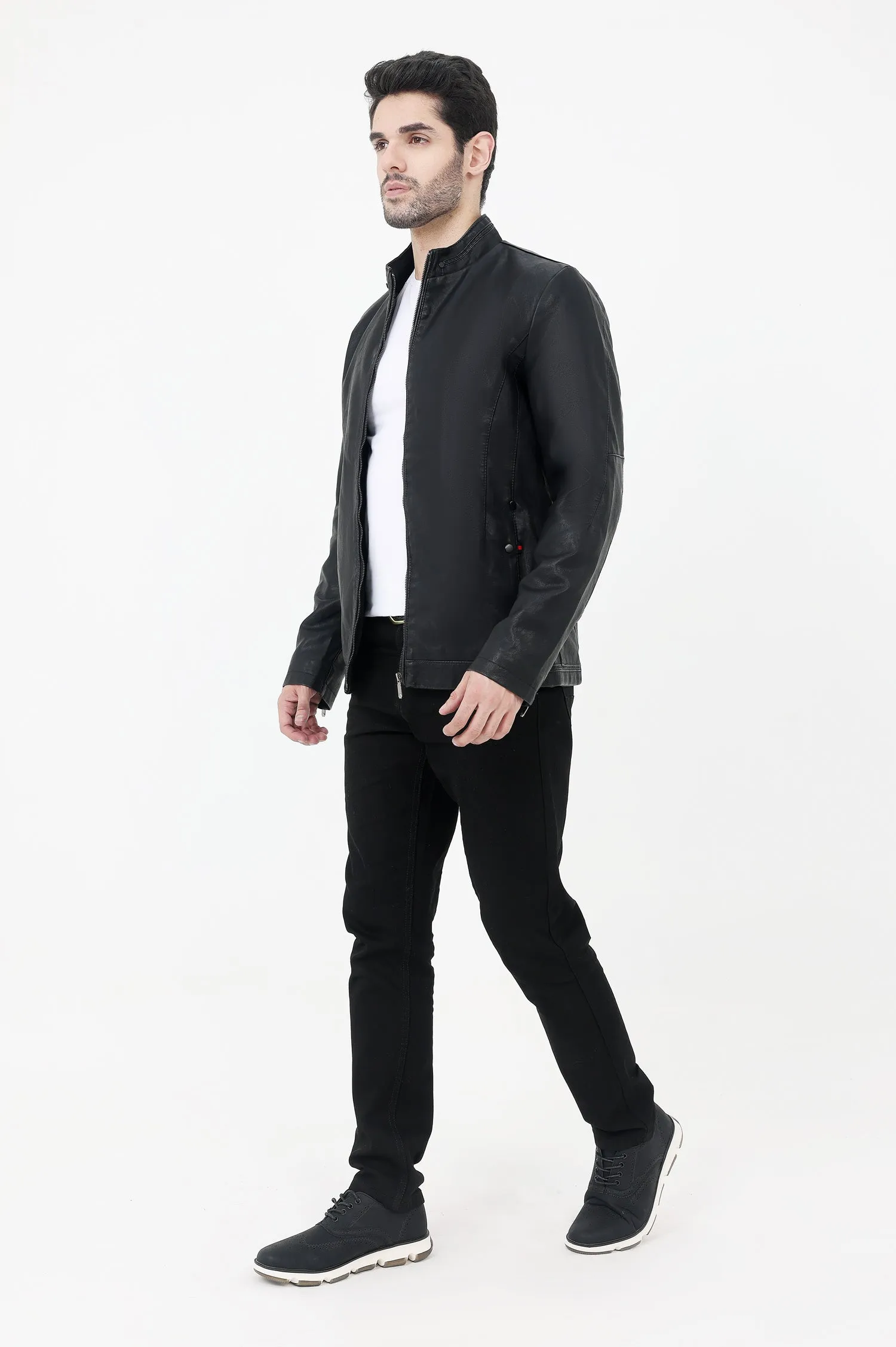 ALMAS LEATHER JACKET-BLACK