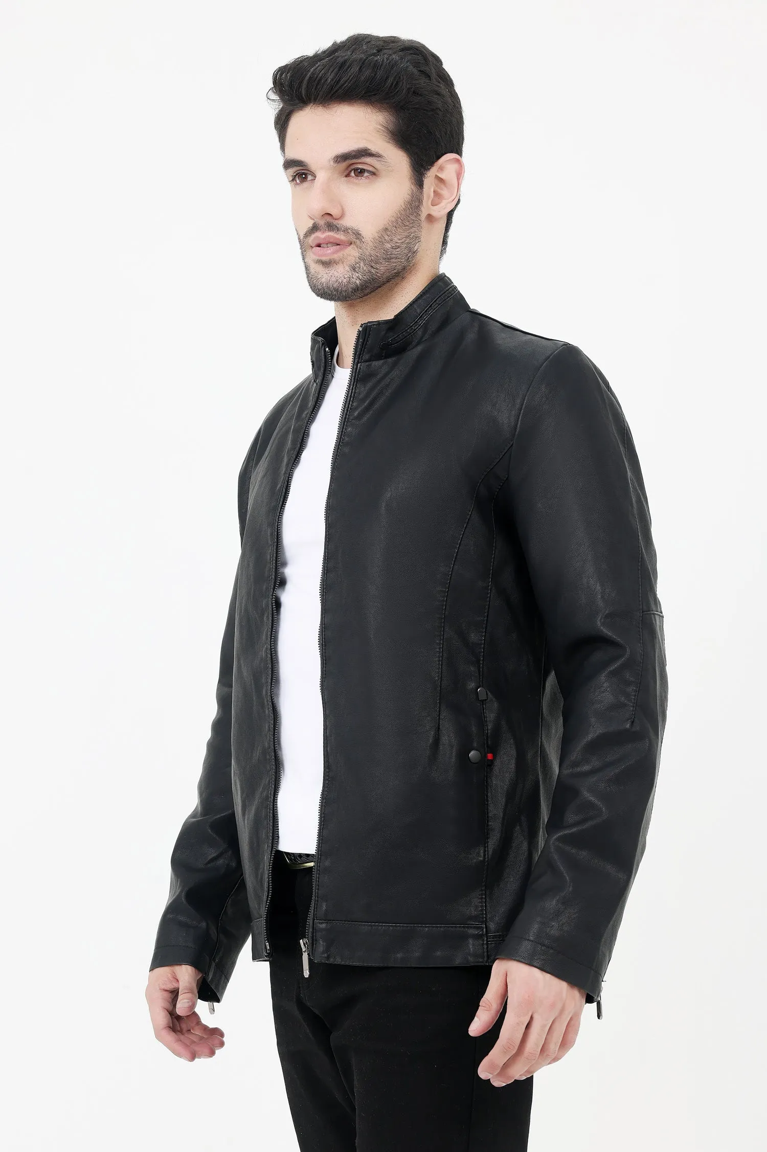 ALMAS LEATHER JACKET-BLACK