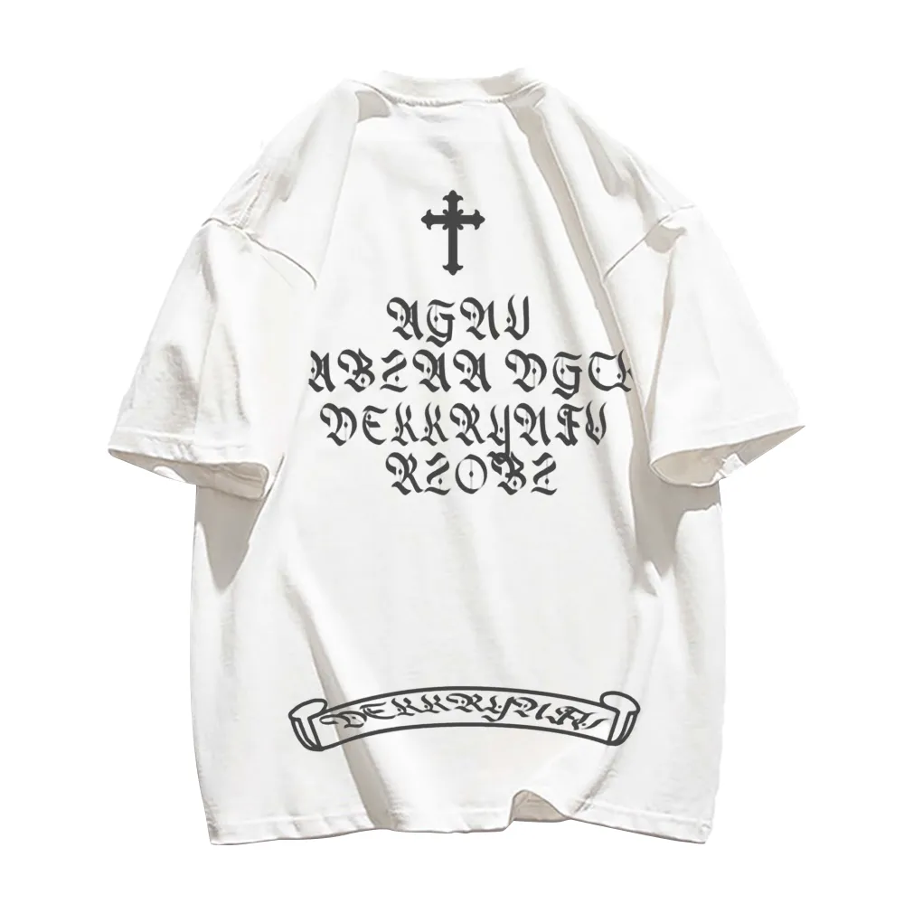 American Cross Letter Print T-shirt