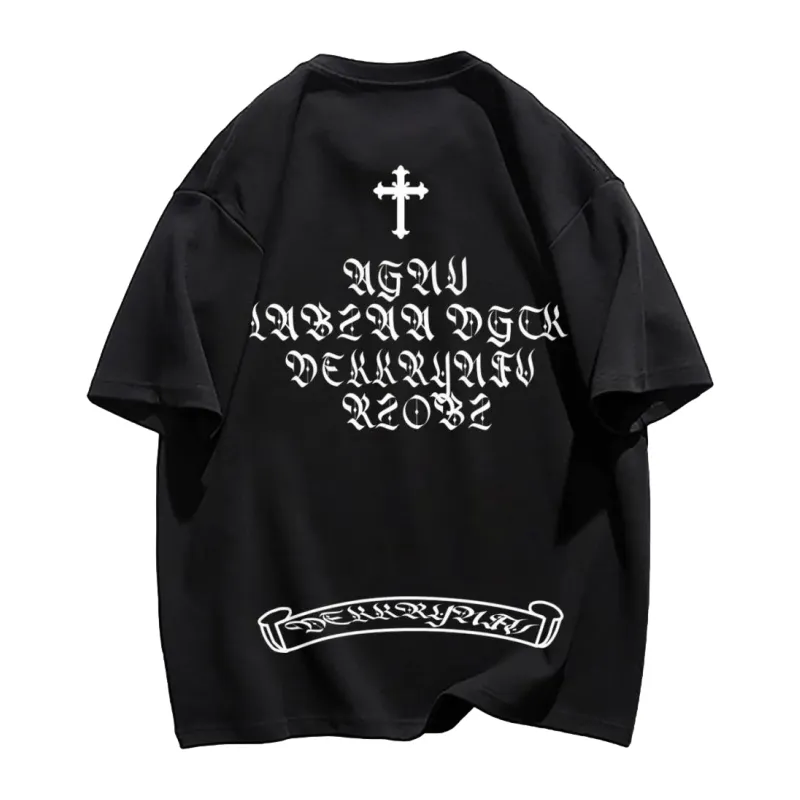 American Cross Letter Print T-shirt