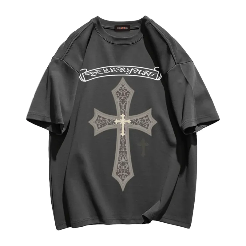 American Cross Letter Print T-shirt