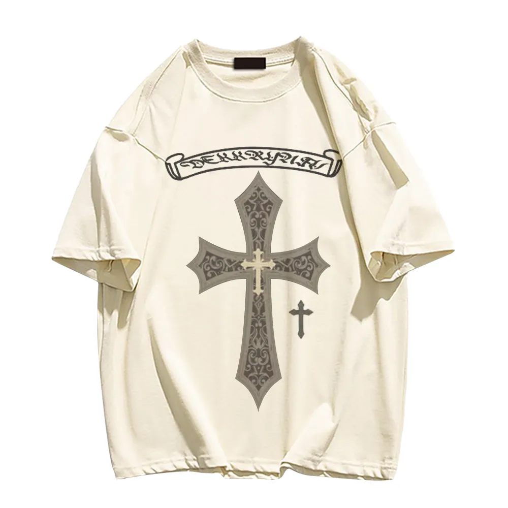 American Cross Letter Print T-shirt