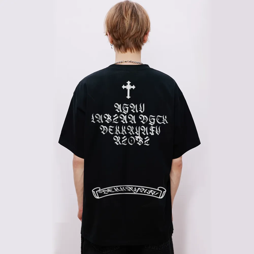 American Cross Letter Print T-shirt