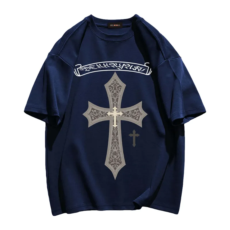 American Cross Letter Print T-shirt