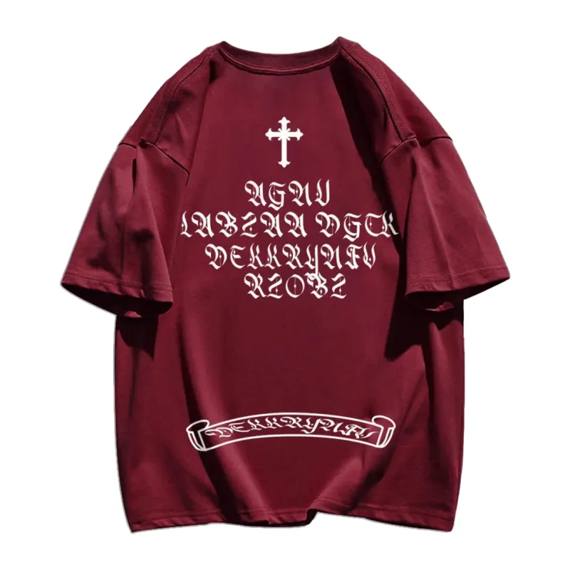 American Cross Letter Print T-shirt