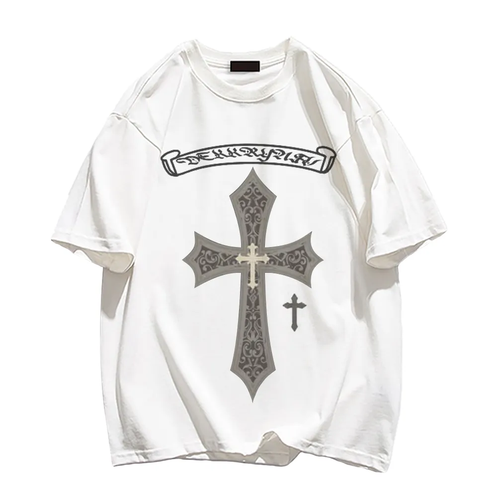 American Cross Letter Print T-shirt
