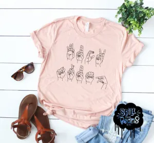 American Sign Language F*ck Trump Adult Tee