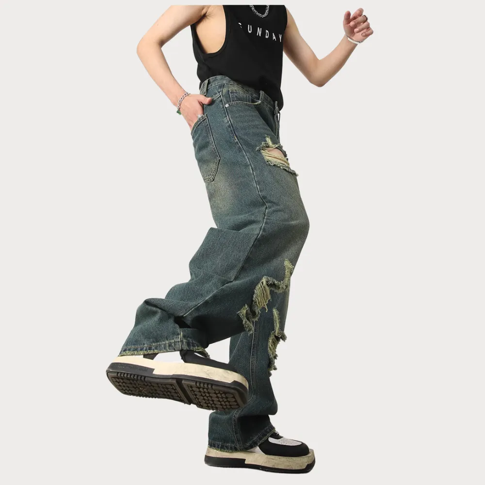 American Vintage Loose Ripped Jeans