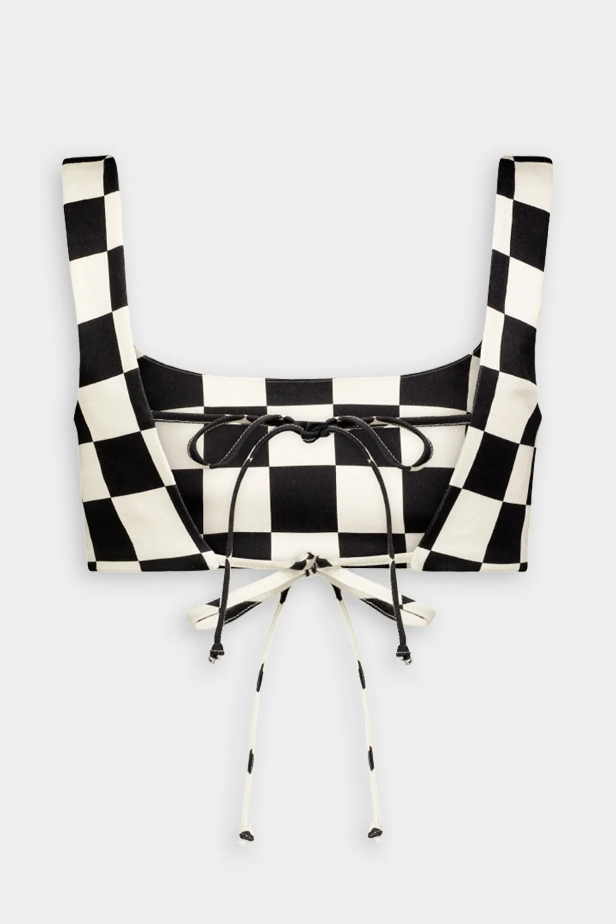Anna Tie Back Crop Top in Black