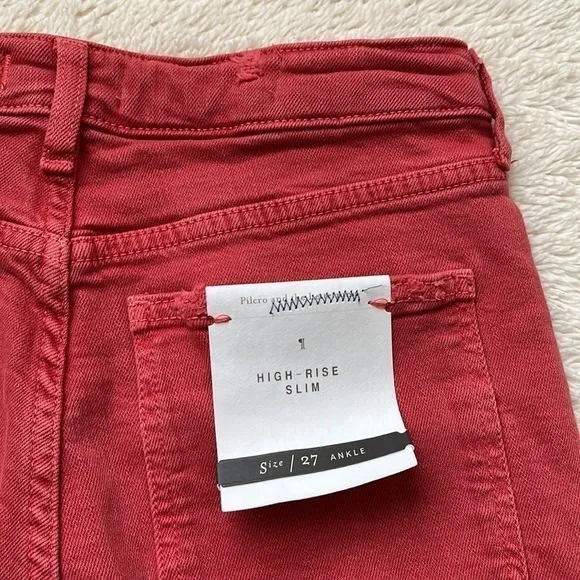 𝅺ANTHROPOLOGIE High-rise Red Jeans