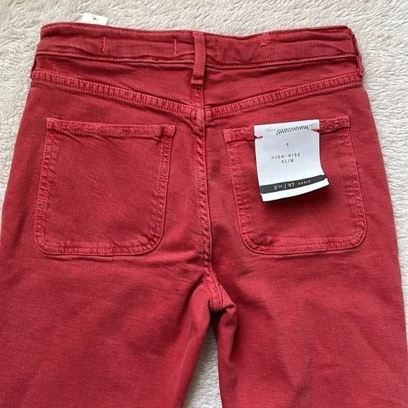 𝅺ANTHROPOLOGIE High-rise Red Jeans