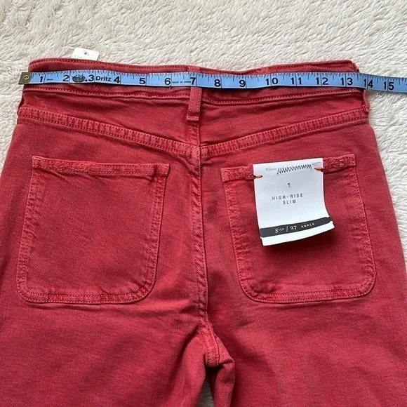 𝅺ANTHROPOLOGIE High-rise Red Jeans