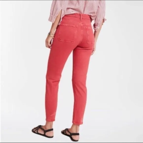 𝅺ANTHROPOLOGIE High-rise Red Jeans