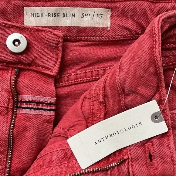 𝅺ANTHROPOLOGIE High-rise Red Jeans