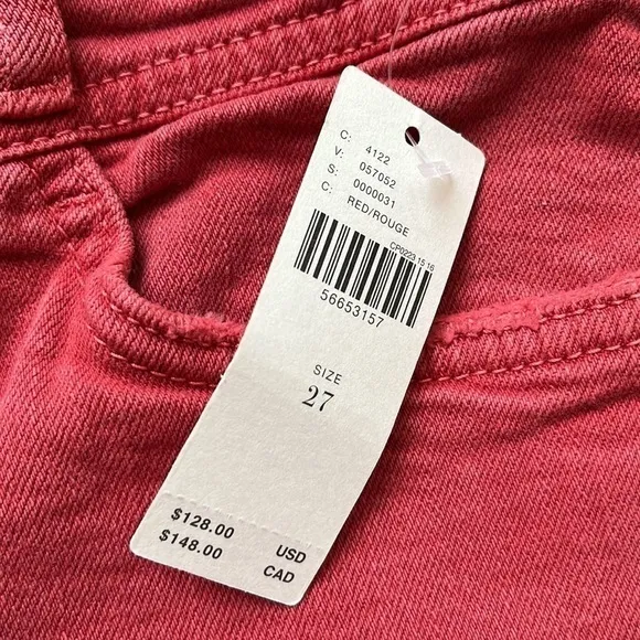 𝅺ANTHROPOLOGIE High-rise Red Jeans