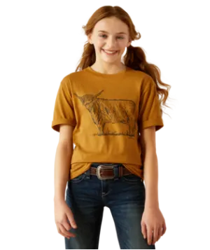 ARIAT GIRLS HIGHLANDER COW T SHIRT