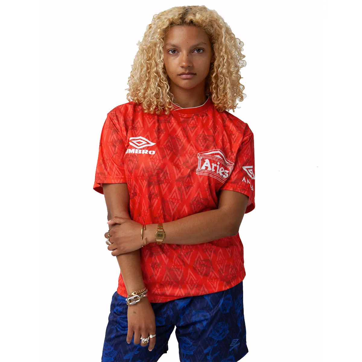 Aries x Umbro Centenary Roses SS Football Jersey Red