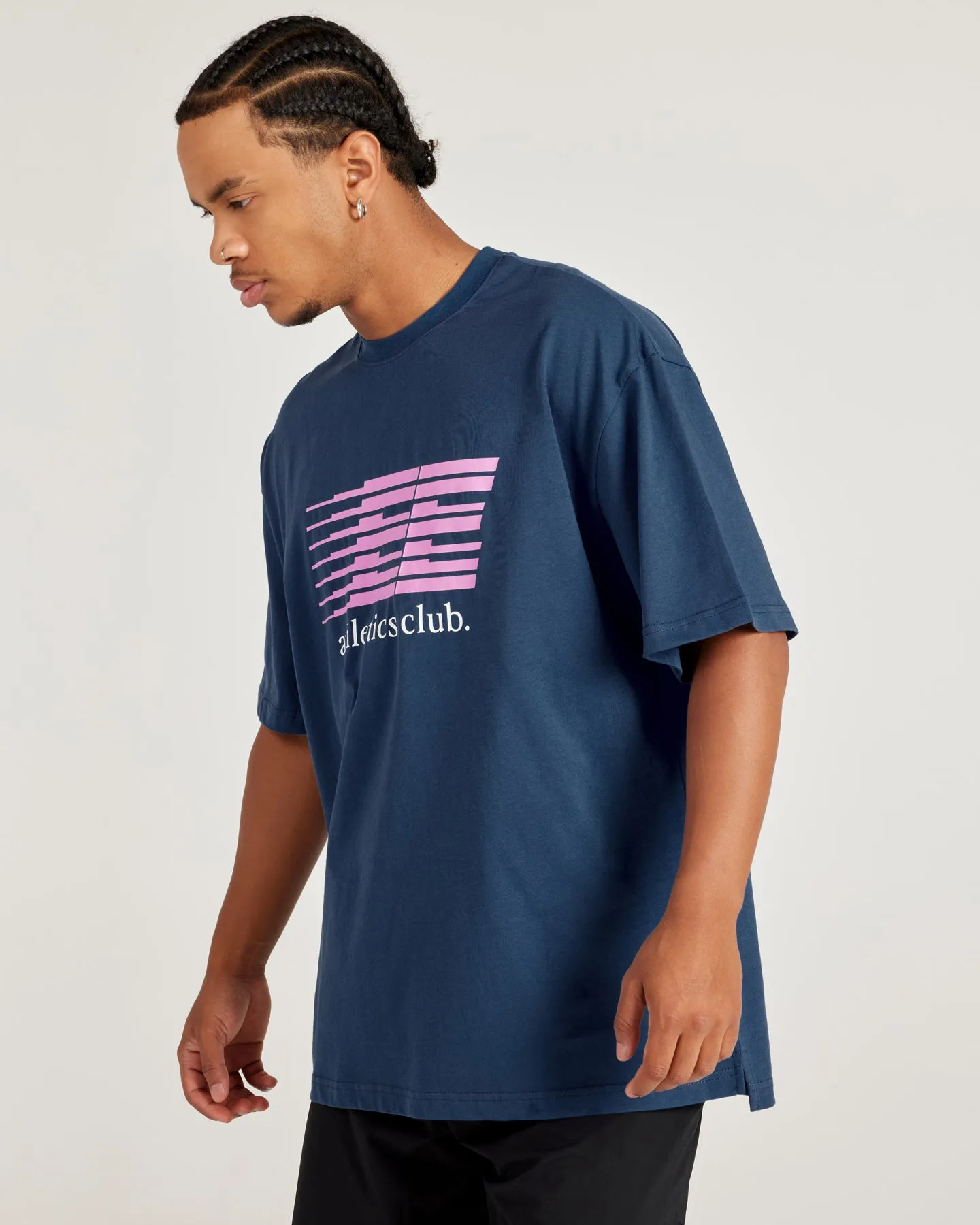 Athletics Club Tee - Blue Slate