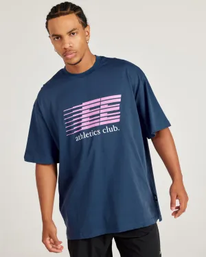 Athletics Club Tee - Blue Slate