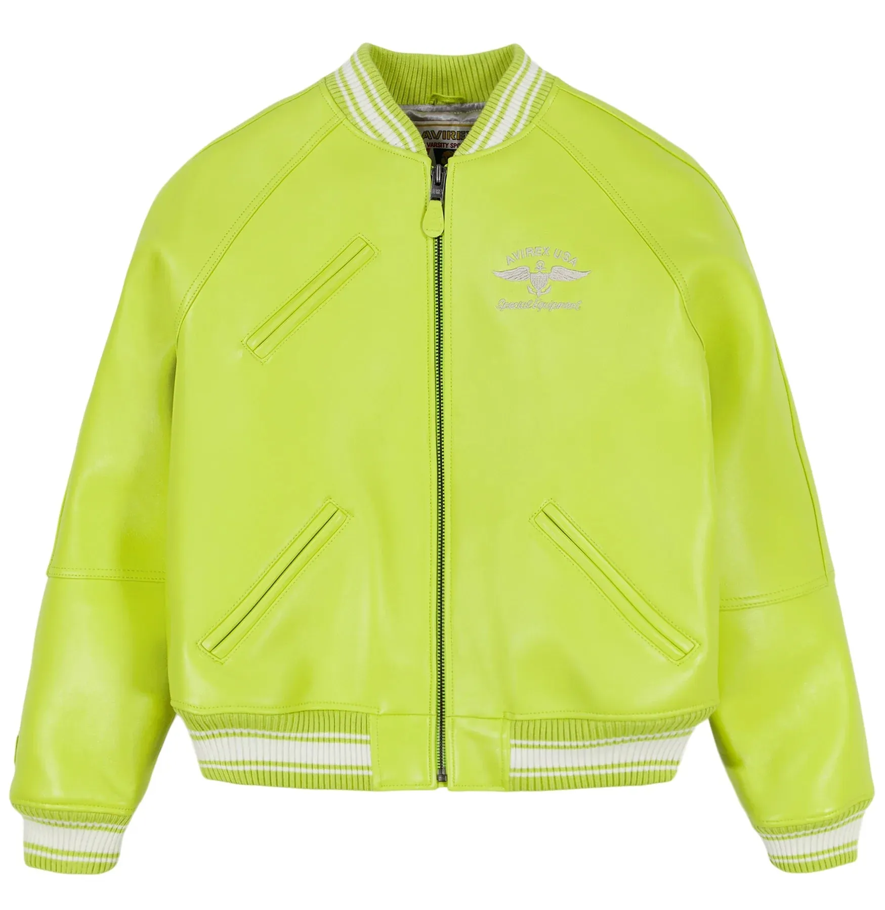 Avirex STADIUM JACKET (LIMEADE)
