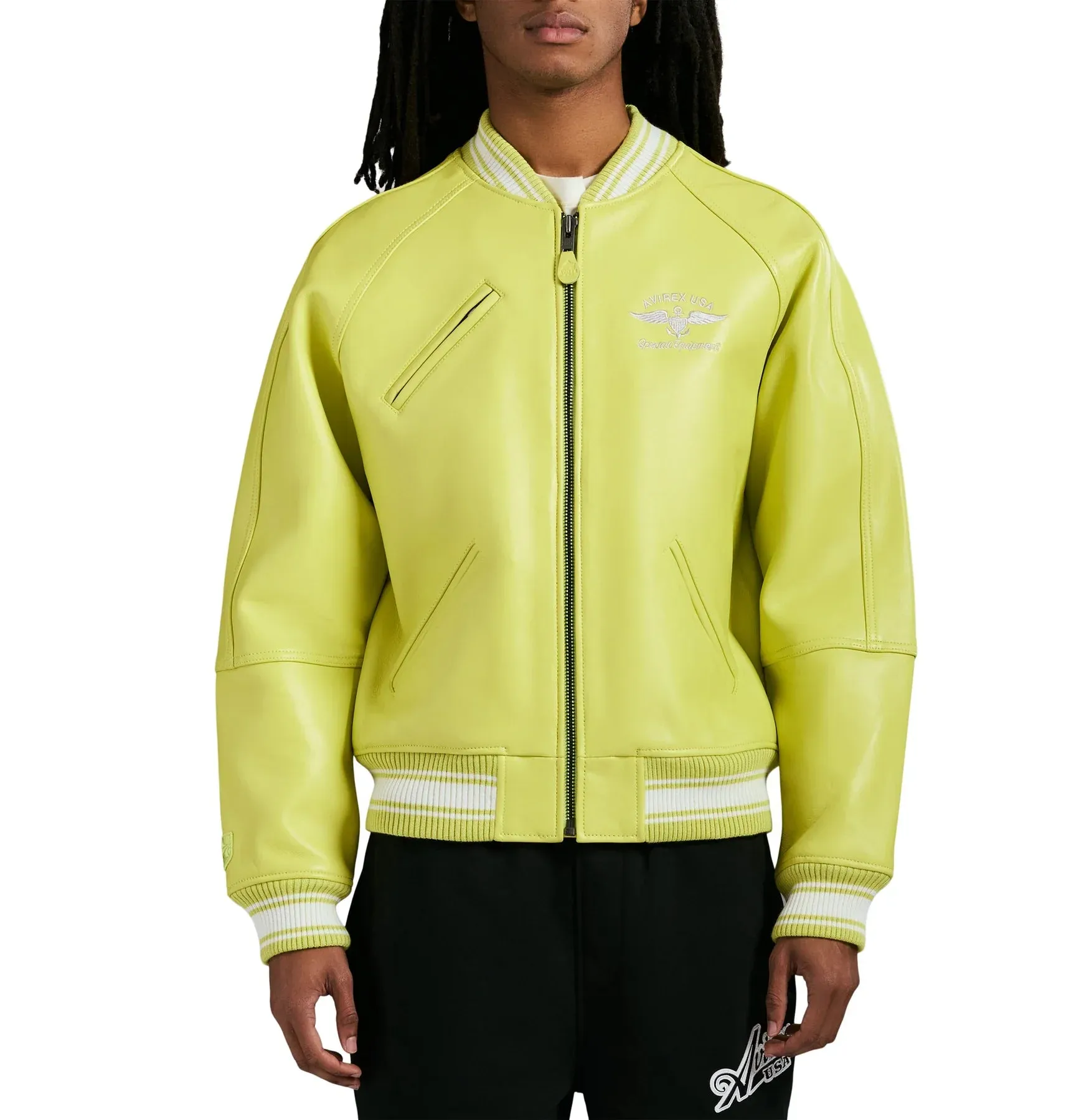 Avirex STADIUM JACKET (LIMEADE)