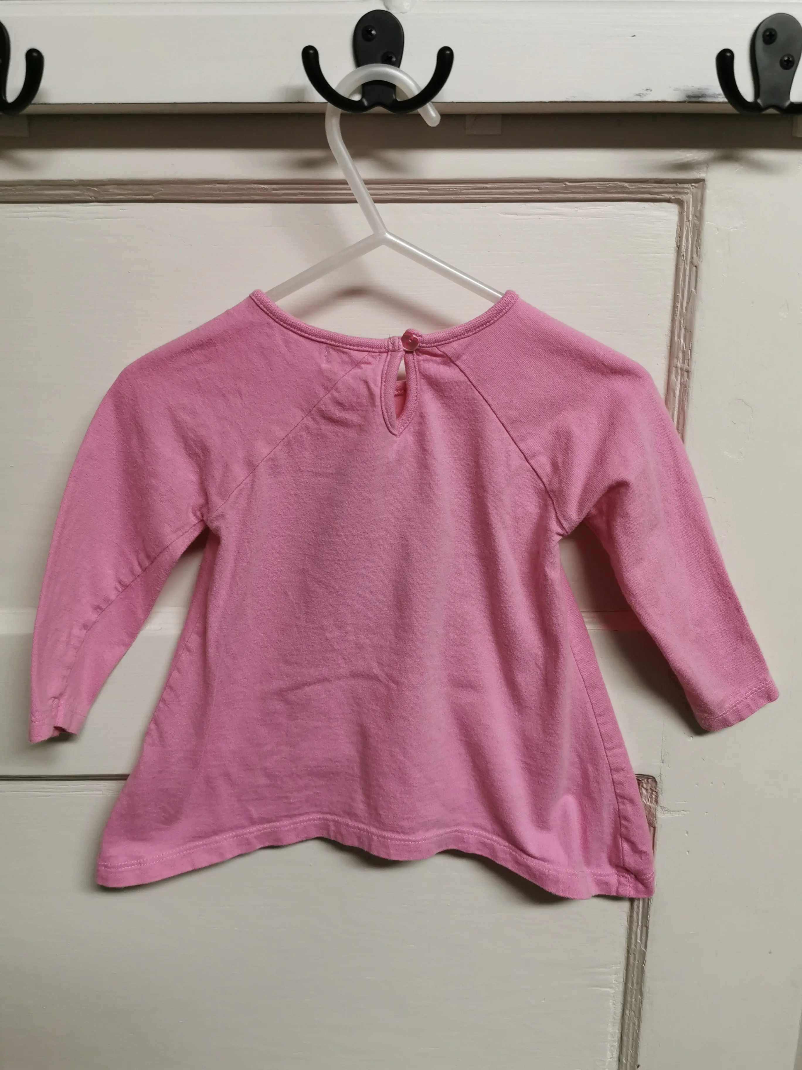 BABY GIRL SIZE 6/9 MONTHS - BAMBINI, Long-sleeve Patchwork Graphic Tee EUC B32