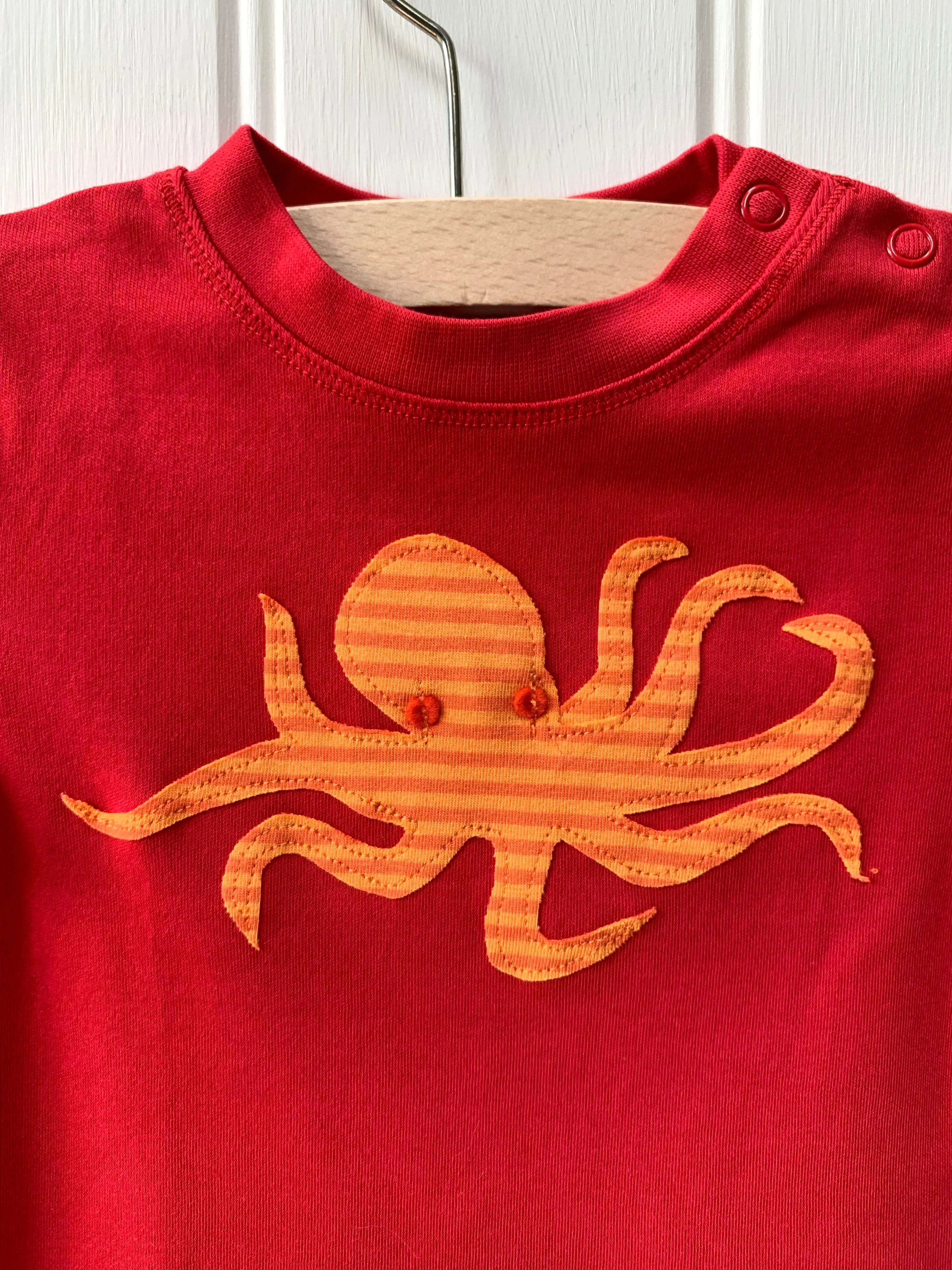 Baby Octopus T-shirt - Red