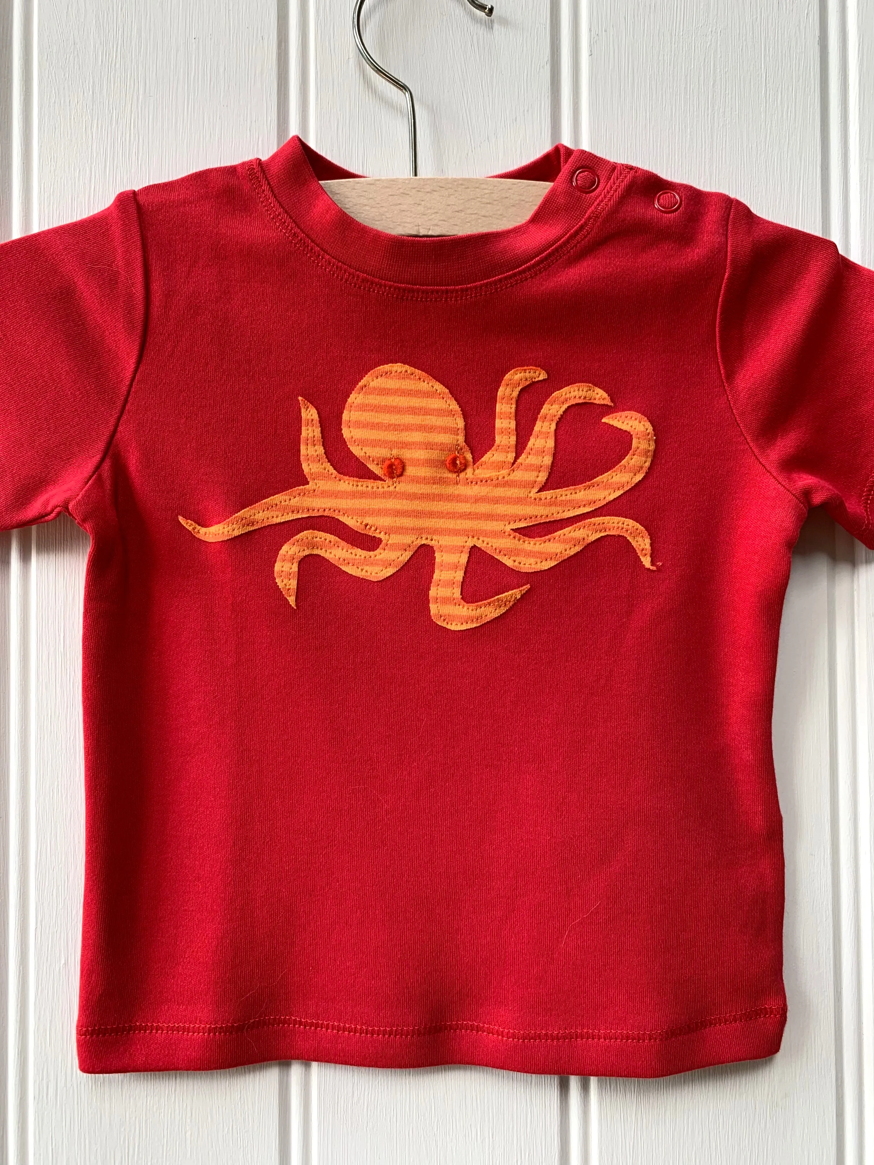Baby Octopus T-shirt - Red