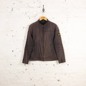 Barbour International Cager Casual Wax Bomber Jacket - Brown - M