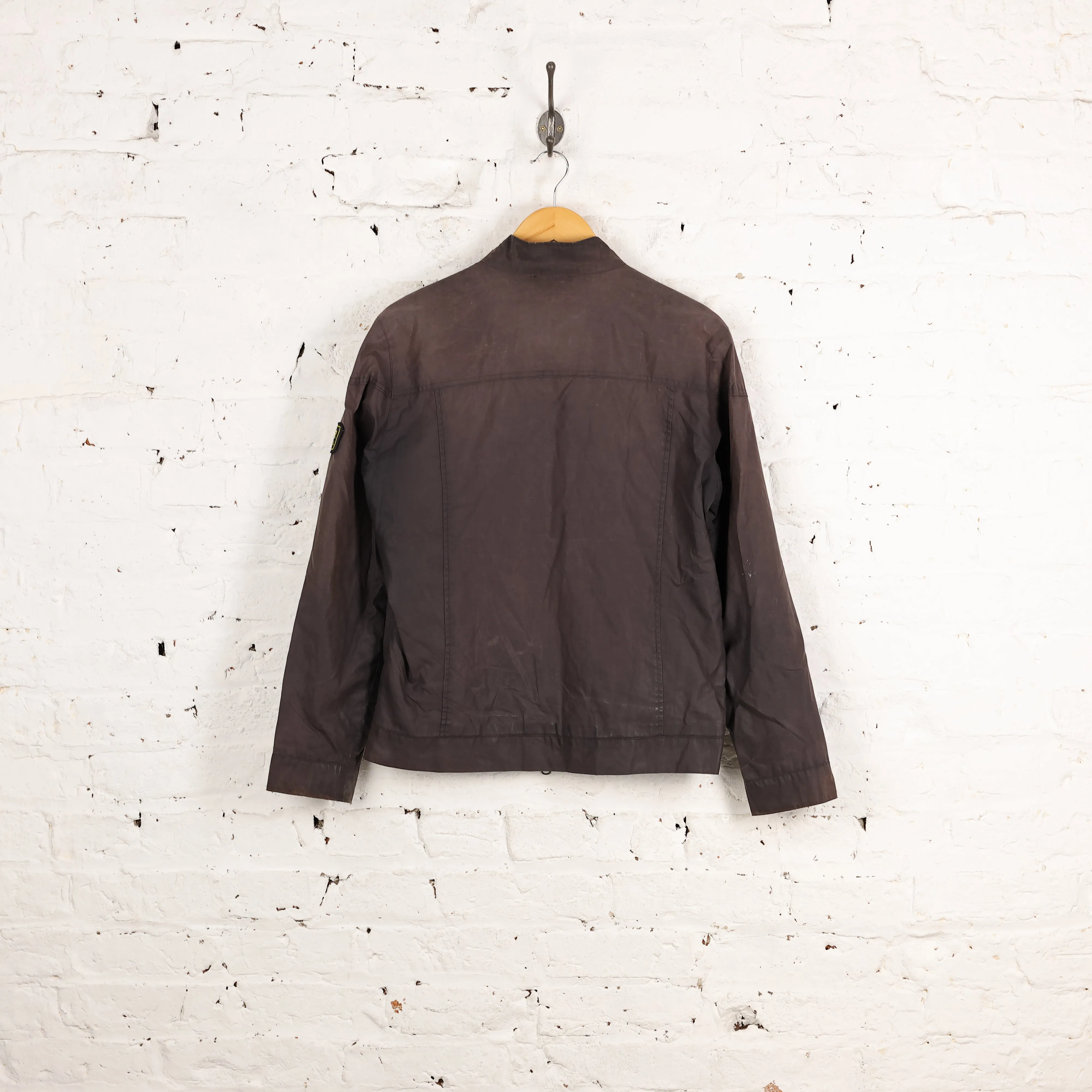 Barbour International Cager Casual Wax Bomber Jacket - Brown - M