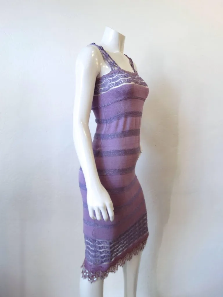 Bazaar Christian LaCroix Lavander Knit Dress