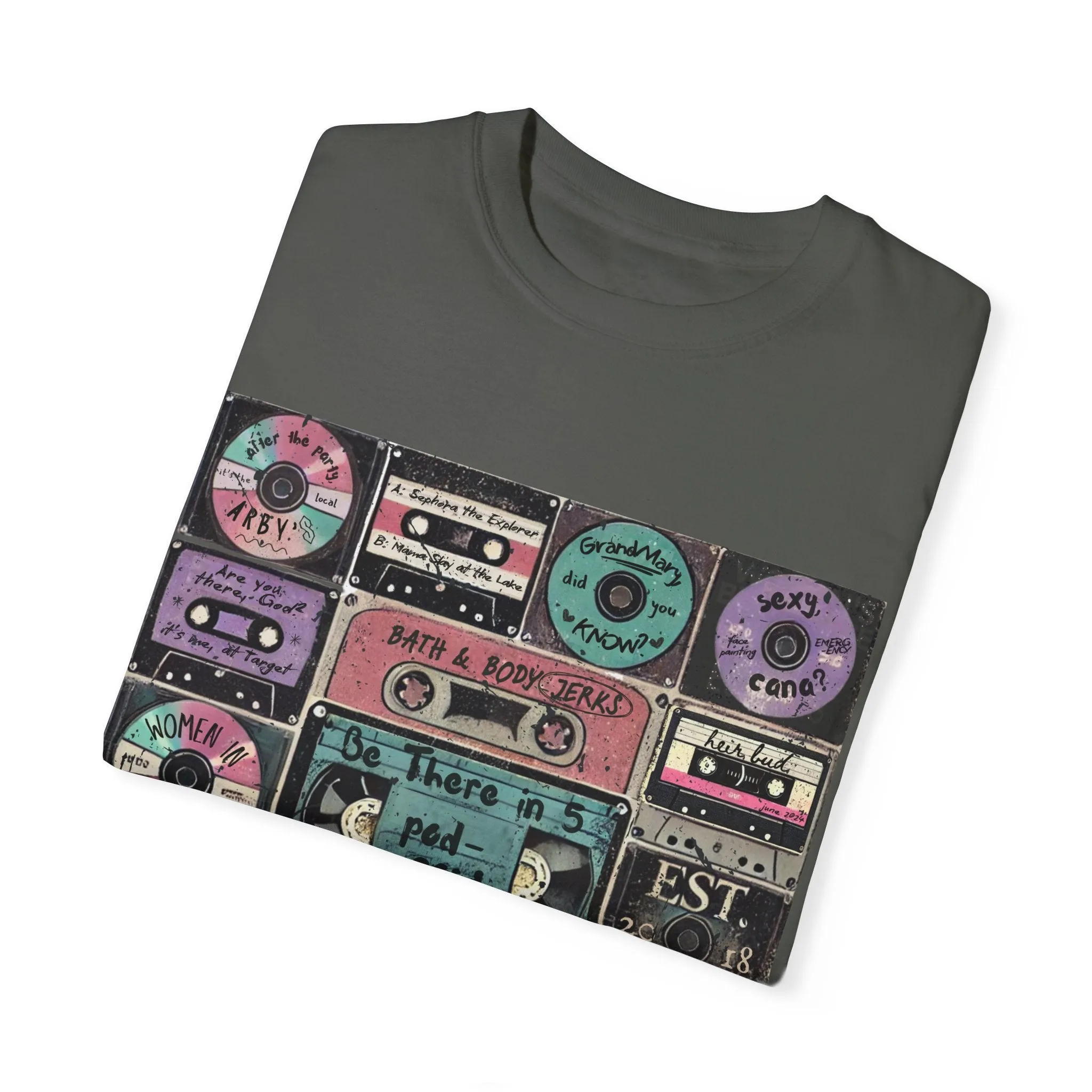 Be There in Five Episode Titles Mixtape Unisex Garment-Dyed T-shirt