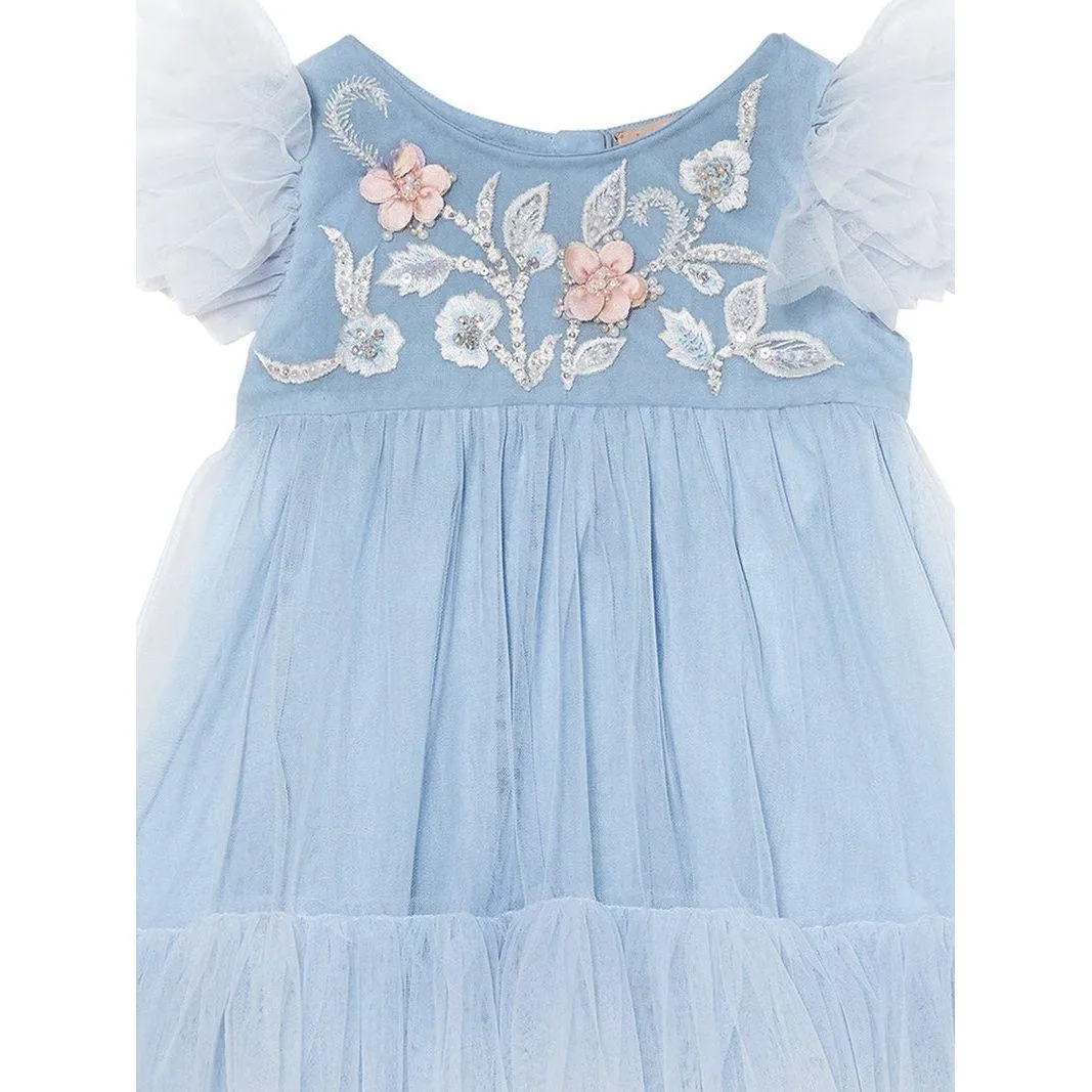 Bebe - Blue Orchid Tulle Dress - Blue Dusk